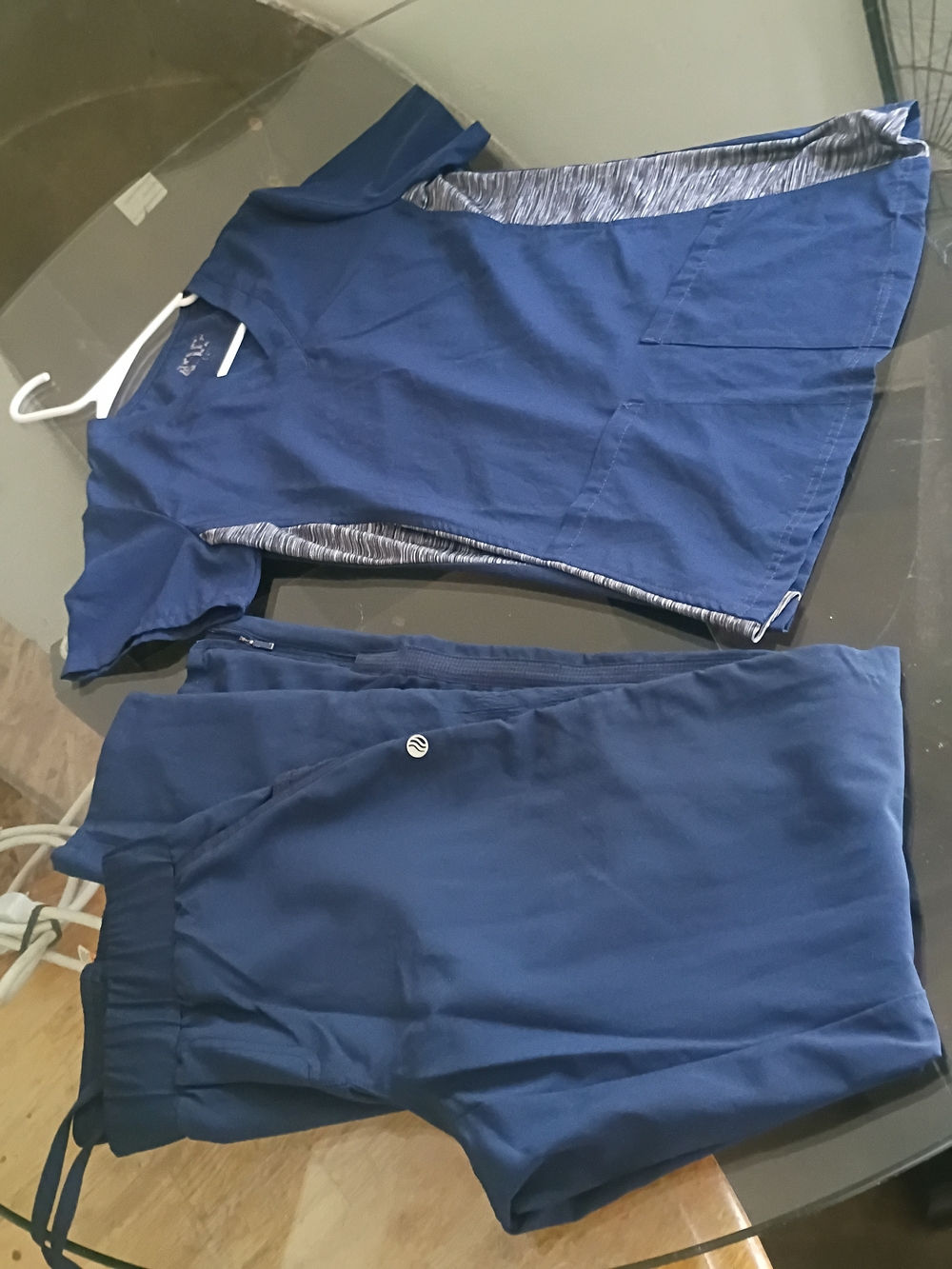 Women's Navy Scrub Bottoms and Top Set - Unbranded